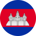 flag of cambodia flat round 128x128