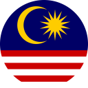 flag of malaysia flat round 128x128